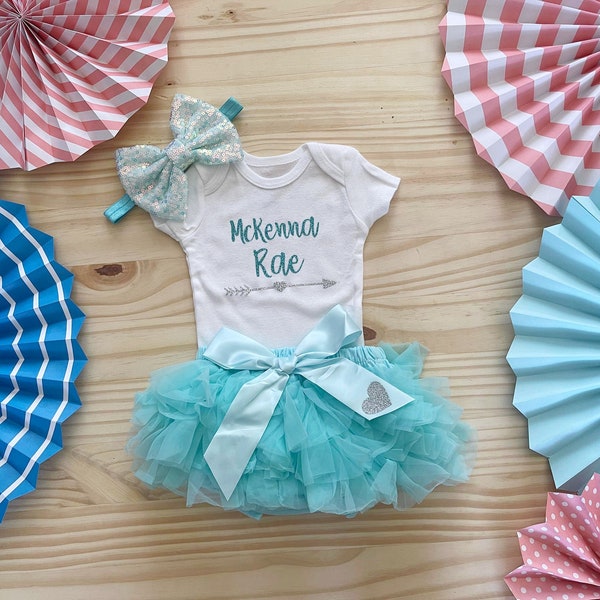 Newborn Personalized Hospital Outfit, Girls Take Me Home, Personalized Baby Shower Gift, Baby Girls Coming Home Outfit, Outfit With Name