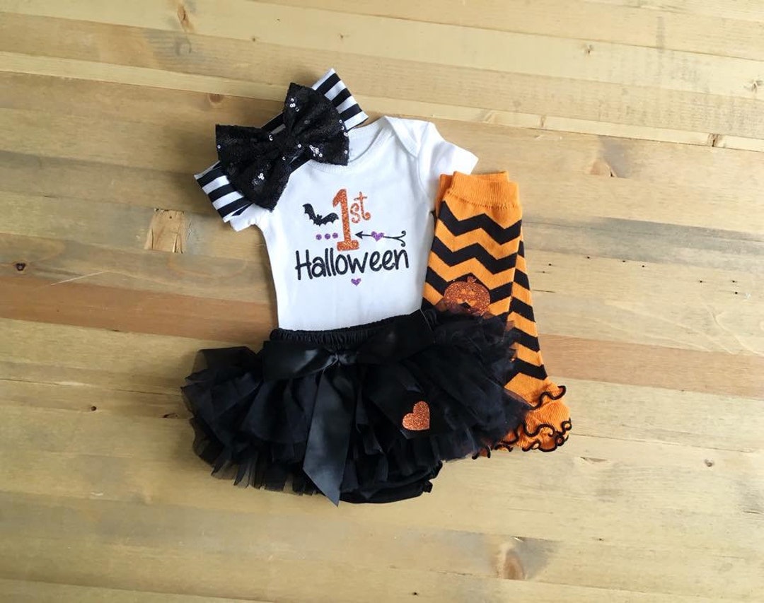 Girls 1st Halloween Look, Trick or Treat Outfit for Newborn Girl, Baby