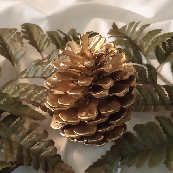 Pinecones - Gold, Silver, Copper - for crafting, decorations, wedding/party favors - Box of 6/12/24 - (Add'l colors available)