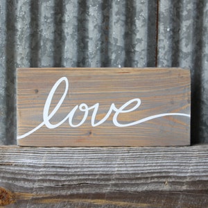 Rustikales Holzschild Rustikale Hochzeit Altholz Schlafzimmer Dekor Bauernhaus Dekor Rustikale Wandkunst Individuelles handgemaltes kleines Schild