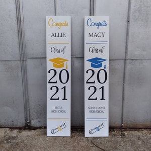 Custom Graduation Wood Sign |Painted Sign | Personalized Gift |Graduation Gift | Graduation Party Decor | Porch Sign | School Spirit