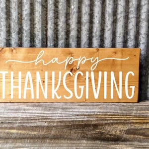 Happy Thanksgiving Wooden Sign Thanksgiving Wood Sign Painted Thanksgiving Sign Reclaimed Wood Sign Rustic Wood Sign Farmhouse Style Sign