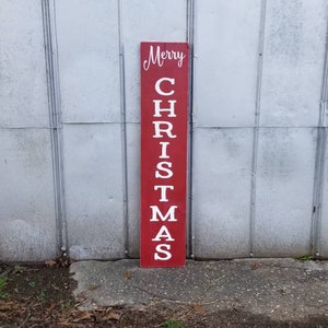 Merry Christmas Porch Sign | Rustic Holiday Décor | Handmade Merry Christmas Sign | Farmhouse Holiday Decor | Cottage Christmas | Porch Art