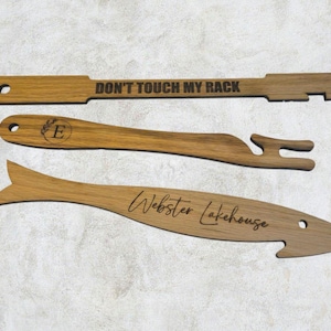 Personalized Oven Push Stick | Oven Rack Push and Puller | Wood Engraved Oven Stick | Personalized Wedding Gift | Custom Kitchen Gadget
