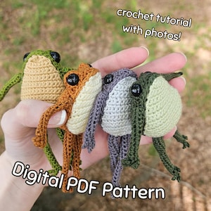 Crochet Toad Pattern – Dress Up Frog, 2 Leg Styles (Digital Pattern)
