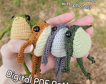 Crochet Toad Pattern – Dress Up Frog, 2 Leg Styles (Digital Pattern)