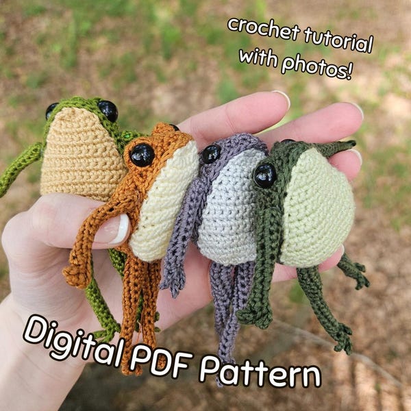 Crochet Toad Pattern – Dress Up Frog, 2 Leg Styles (Digital Pattern)