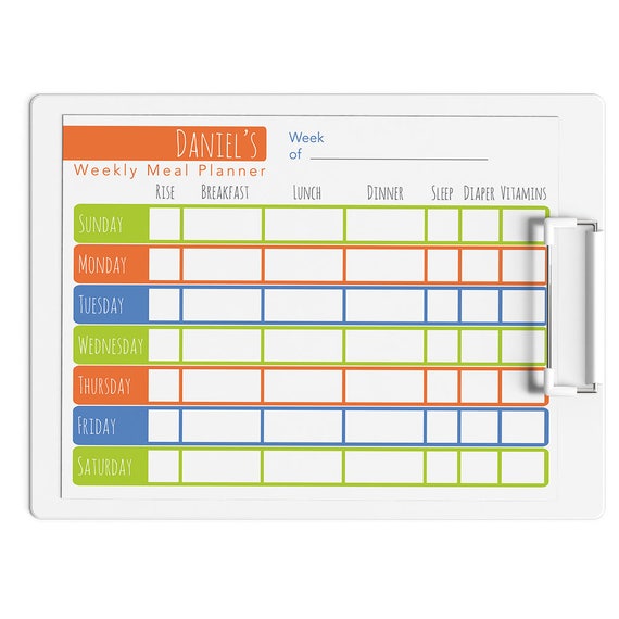 Meal Planner Printable for Baby Toddler Editable PDF