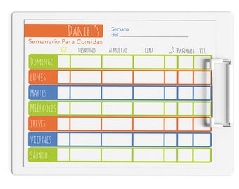 Meal Planner Printable for Baby, Spanish, Meal Tracker, Food Planning, Home Organization, Mom, Babysitter, Sleep Schedule, Instant Download