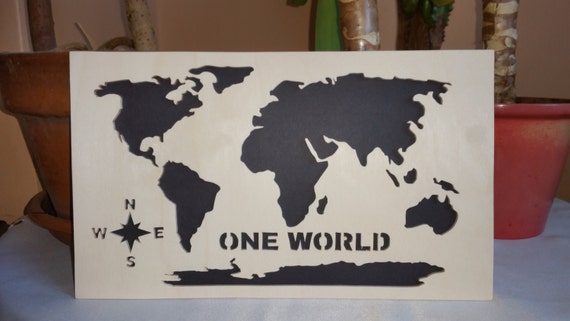 Carte Du Monde Décoration En Bois