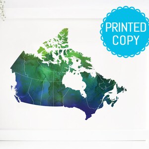 Canada print - Canada map print - Canada state print - Canada watercolor - Canada art print - Canada print cabin decor - Canada push pin map