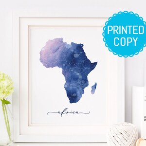 Africa print - Africa map print - Africa watercolor print - Travel Decor print - Gift for travel lover - Africa map art - watercolor print