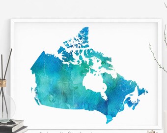 Canada map print -  Canada printable poster - Travel Decor - Gift for travel lover Canada poster wedding guest book alternative office decor