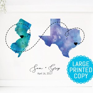 Custom wedding guest book alternative - Long distance print wedding - canvas guestbook - travel wedding guestbook - Watercolor map guestbook