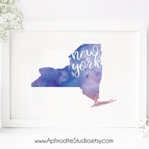 Impression numérique de New York - New York imprimable - Impression d'aquarelle de New York - Aquarelle d'impression d'art de New York - Cadeau de décor de voyage pour l'amant de voyage