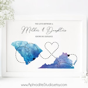 Cadeau de fête des mères-cadeau pour maman-cadeau de maman longue distance-amour entre la mère et la fille ne connaît pas de distance-s’éloignant cadeau pour maman