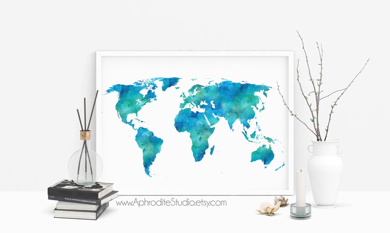World Map Print 24x36 World Printable Poster - Etsy
