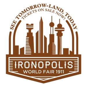 Steampunk T-shirt, Ironopolis World Fair, Steampunk, Steam punk, Scifi, Tshirt, T-shirt, gothic, retro, vintage, goth, nerd, geek
