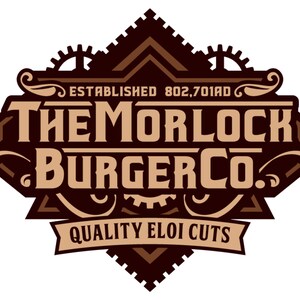 Steampunk T-shirt, Morlock Burger Co, Steam punk, Steampunk Image, Scifi, Sci fi, Tshirt, T-shirt, gothic, retro, vintage, goth, nerd, geek