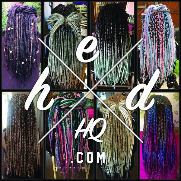 1 x Custom Handmade Single ended Synthetic Dreadlock Dreads - Sample - Any length - Any colour