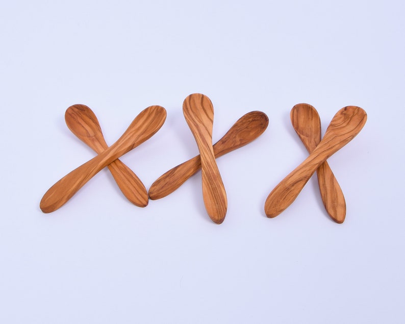 Baby Spoon Set of 6 Wooden Small Spoons for Babies Olive Etsy