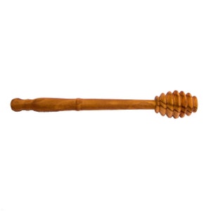 Honig und Sirup Dipper Stick Servierlöffel - AKwood Olivenholz Drizzler 19cm