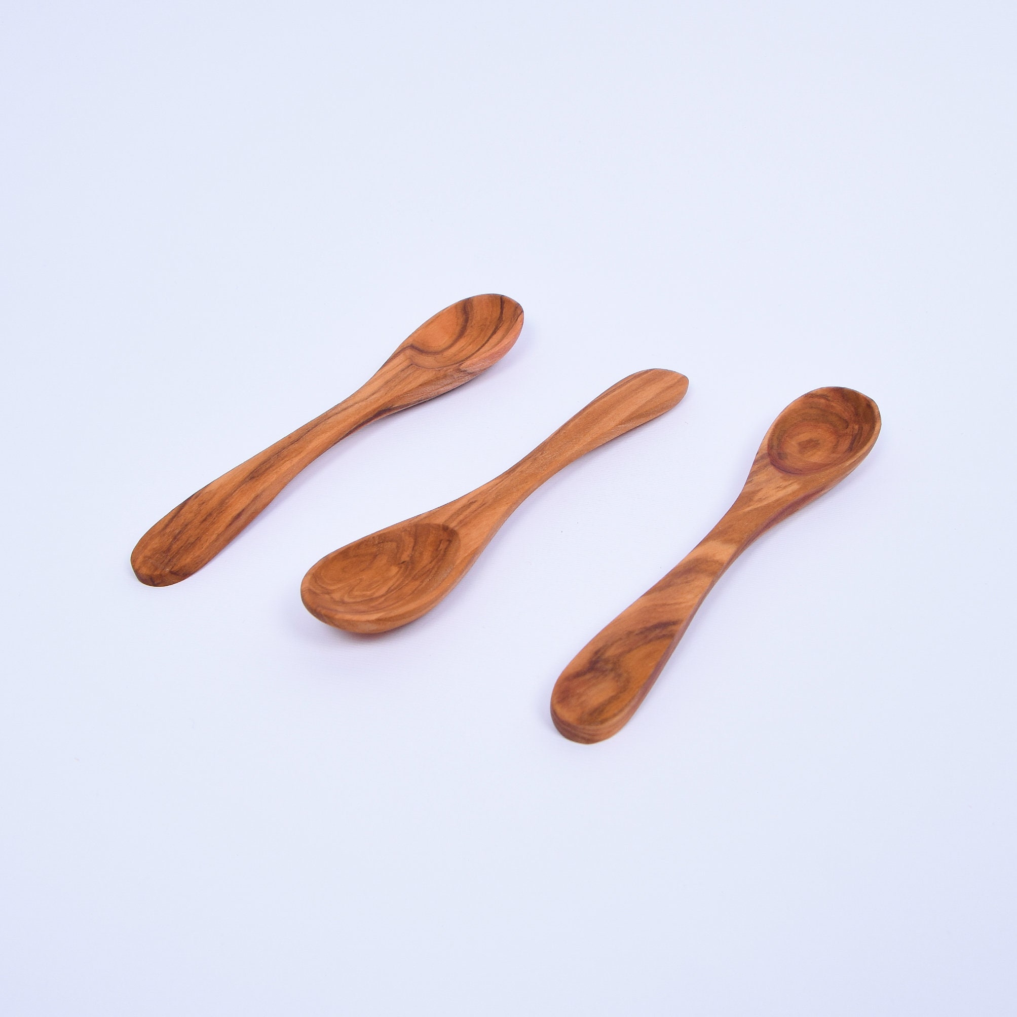 Set of 3 Small Wooden Jam Spoon / Preserves Serving Spoon Etsy