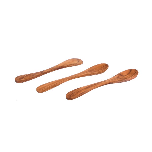 Set of 3 Small Wooden Jam Spoon / Preserves Serving Spoon 5.90" - Handcrafted - AKwood - Ice Cream Spoons / small gifts/handcrafted gifts