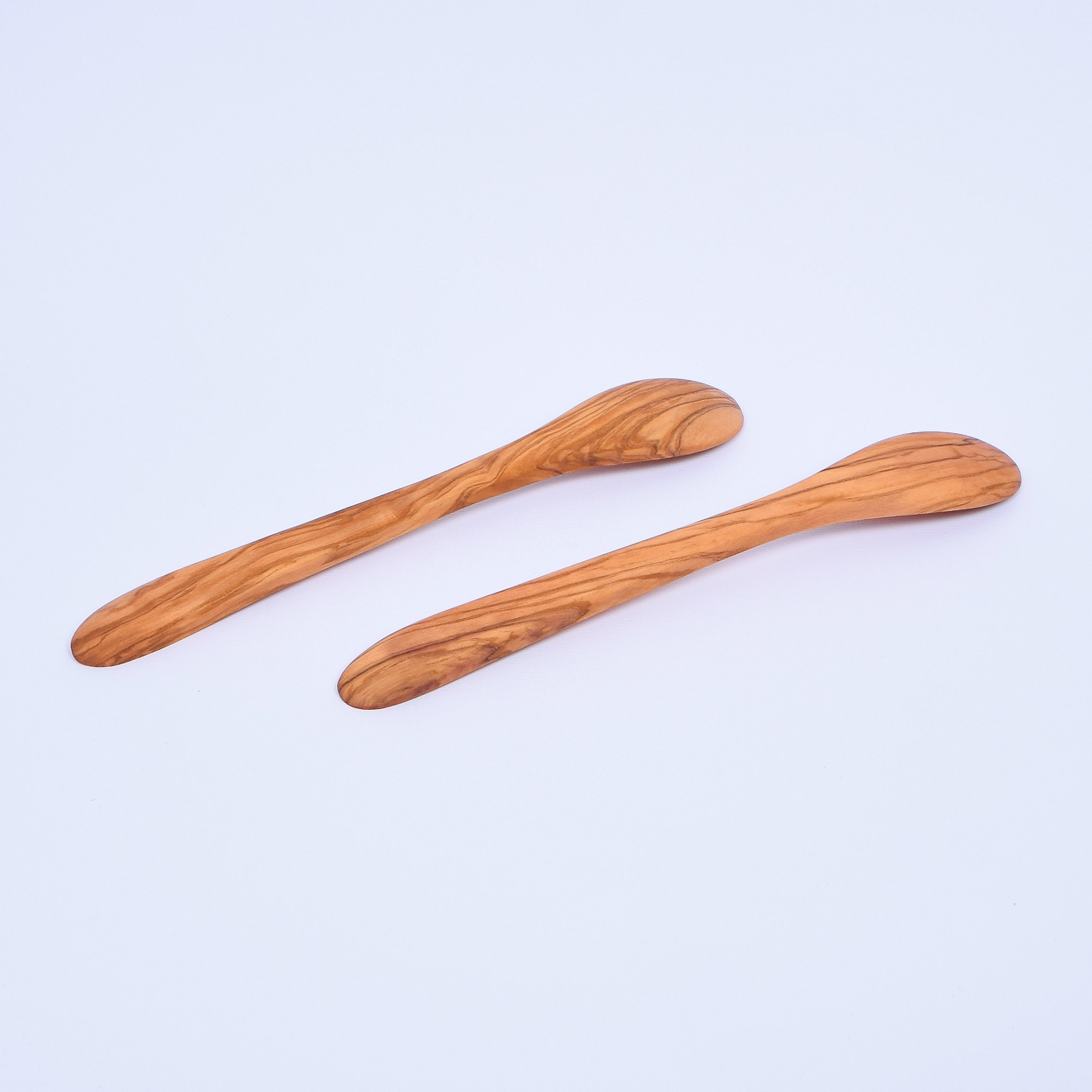 Olive Wood Tasting Spoon set of two 25 cm / 9.84 Etsy