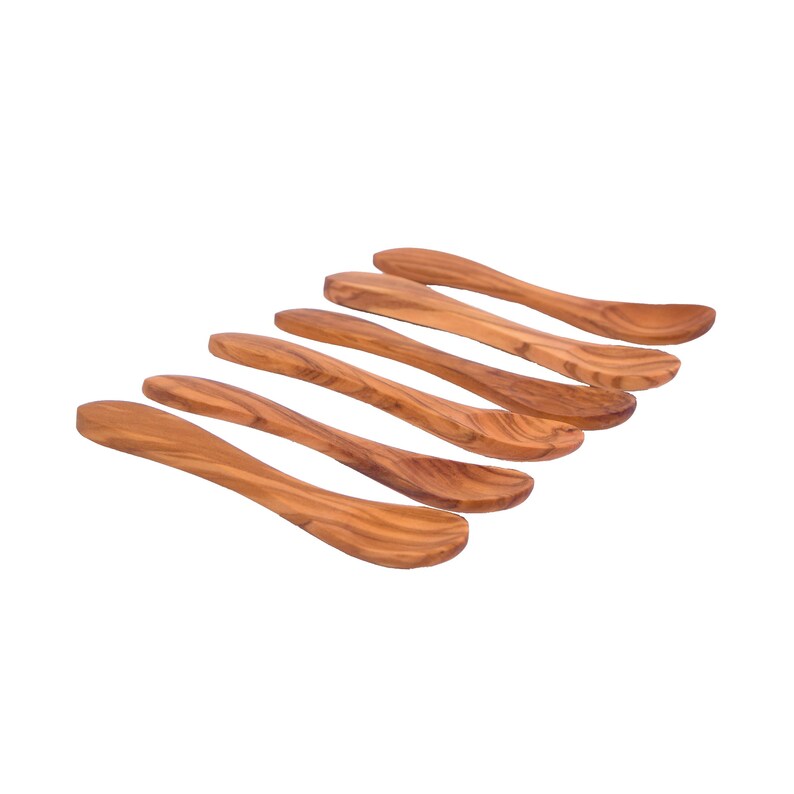 Baby Spoon Set of 6 Wooden Small Spoons for Babies Olive Etsy