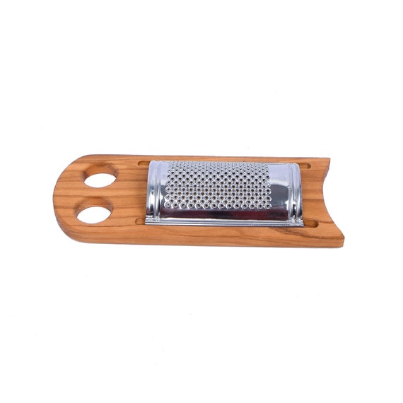 Cheese Grater With Olive Wood Flat Wooden Parmesan Grater Small