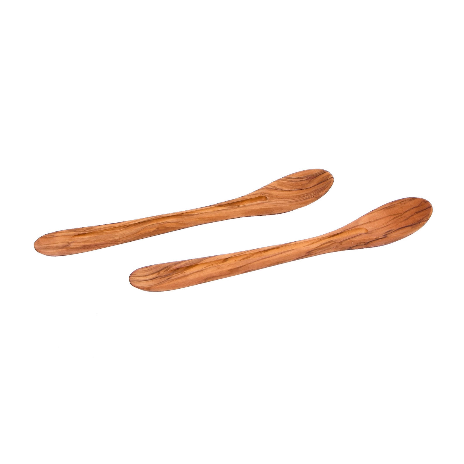 Olive Wood Tasting Spoon set of two 25 cm / 9.84 Etsy