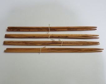 4 sets of Olive Wood Chopping Sticks 33 cm / 13 Inches  - Handmade wooden chopsticks!