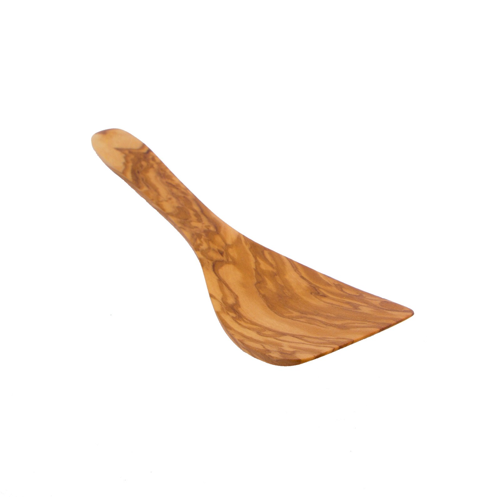 Olive Wood Curved Spatula AKwood Handmade Wooden Spatula Etsy