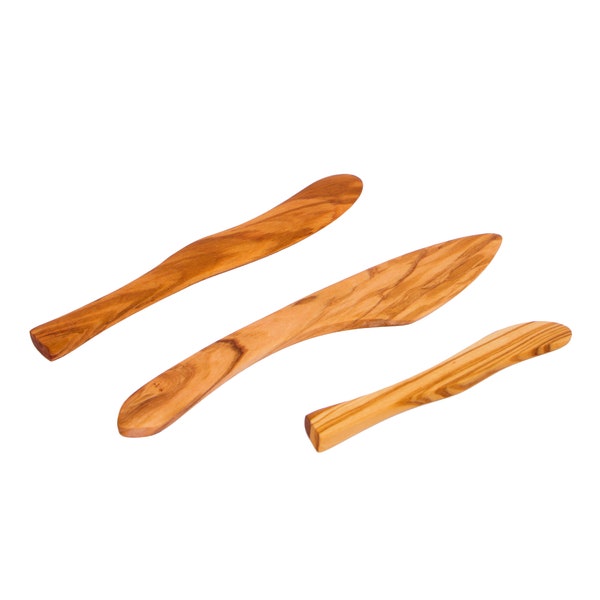 Olive Wood Cheese / Jam / Butter Spreaders / Knives - Handmade Gifts - Wooden Spreaders even for kids - 3 sizes to choose from - AKwood