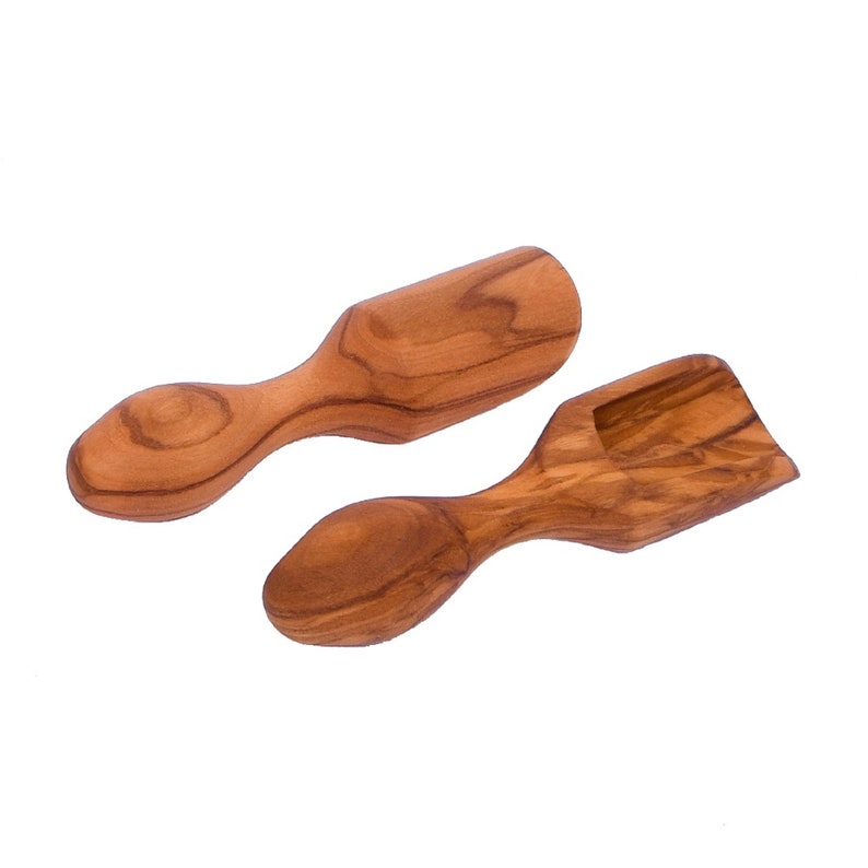 Wooden Scoops small Size Set of 2 Olive Wood Salt / Sugar Etsy