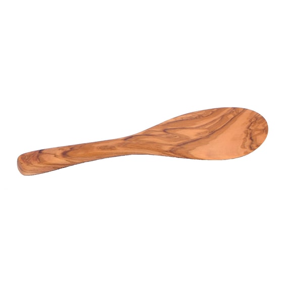 Wooden Japanese Rice Spoon wide Olive Wood Spoon for Risotto Akwood Serving  Paddle. Rustic 