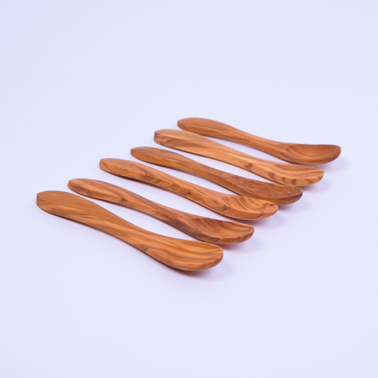 Baby Spoon Set of 6 Wooden Small Spoons for Babies Olive Etsy