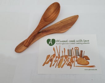 Cheese Spreader and Curvy Short Spoons | Handmade | What you see is what you get | #AKwood #V12