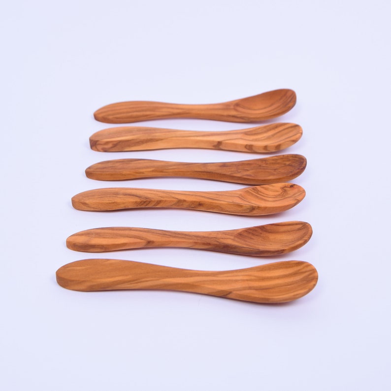 Baby Spoon Set of 6 Wooden Small Spoons for babies Olive Etsy