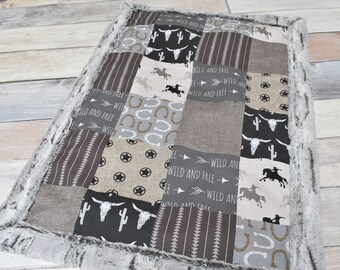 Download Baby Boy Cowboy Lovey Blanket Baby Boy Car Seat Blanket Etsy