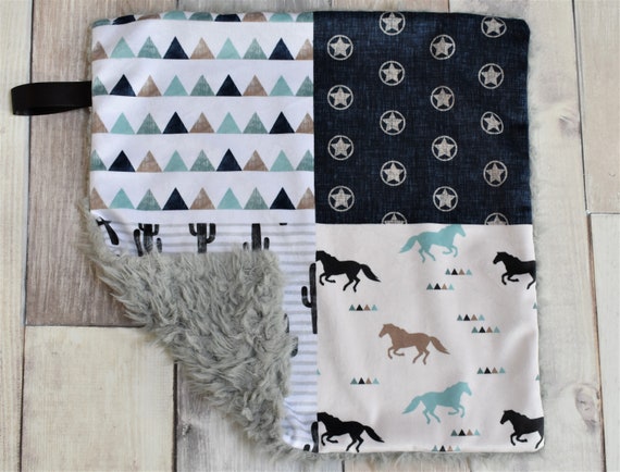 Download Cowboy Lovey Cowboy Mini Baby Blanket Western Lovey Etsy