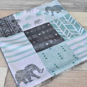 Elephant Lovey - Elephant Security Blanket - Elephant Baby Gift - Blue Elephant Lovey - Elephant Mini Baby Blanket - Lovey - Minky Lovey
