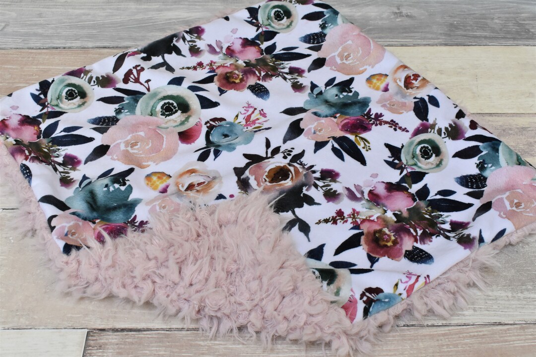 The Blueberry Hill Blanket Lovey -  Cream Flower