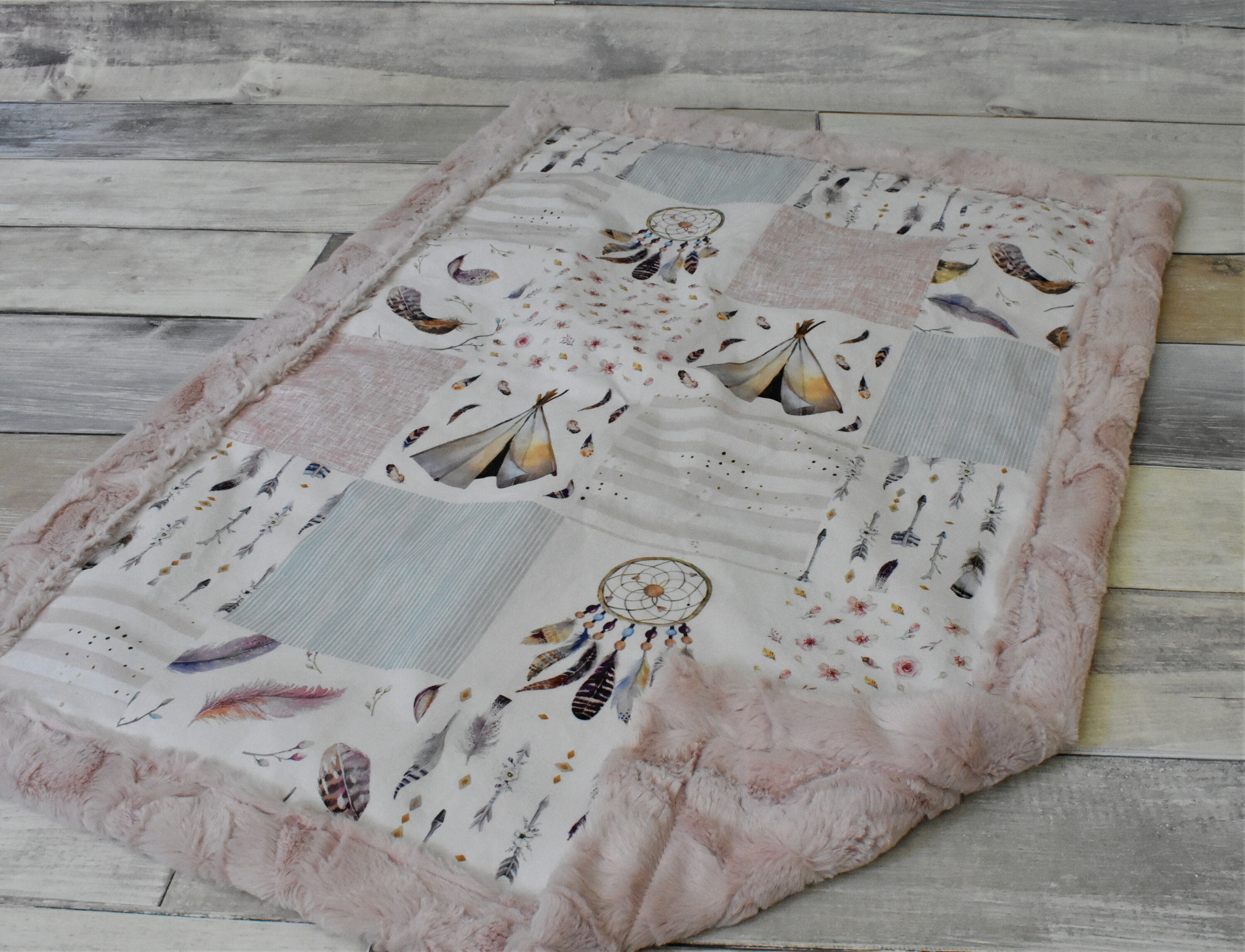 Baby Boho Blanket Teepee Blanket Dreamcatcher Blanket Etsy