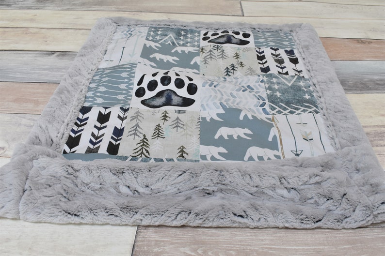 Bear Baby Blanket Rustic Bear Blanket Polar Bear Blanket Etsy