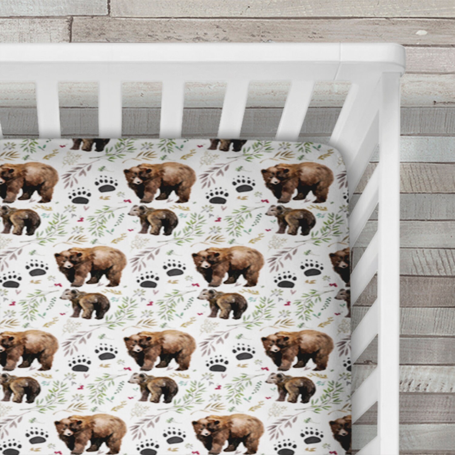 bear crib sheet