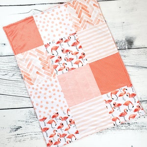 Flamingo Baby Blanket - Flamingo Baby Gift - Flamingo Nursery - Pink Flamingo Baby Blanket - Minky Baby Blanket -