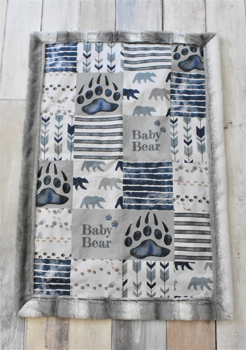 Baby Bear Blanket Bear Blanket Bear Paw Blanket Bear Etsy