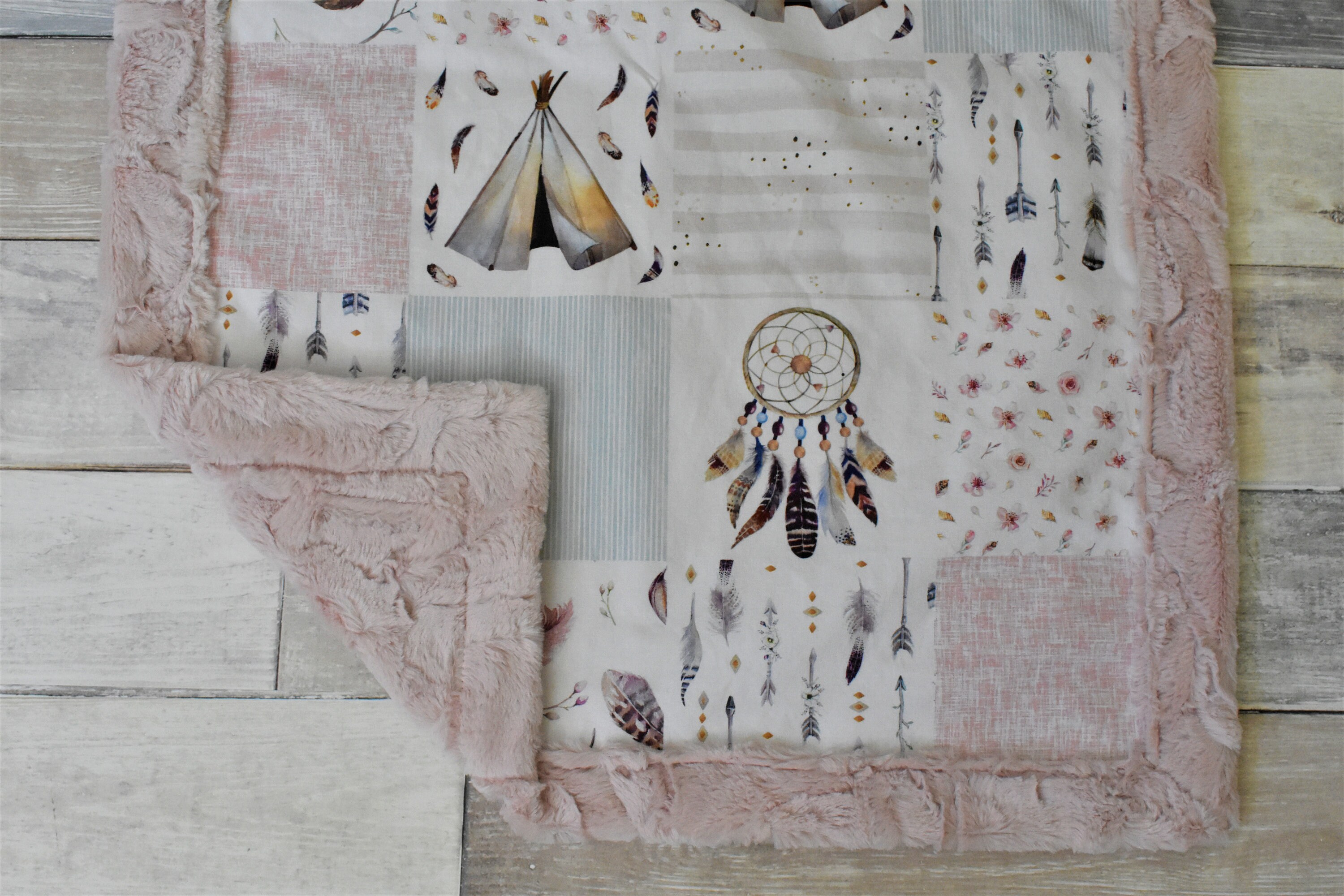 Baby Boho Blanket Teepee Blanket Dreamcatcher Blanket Etsy